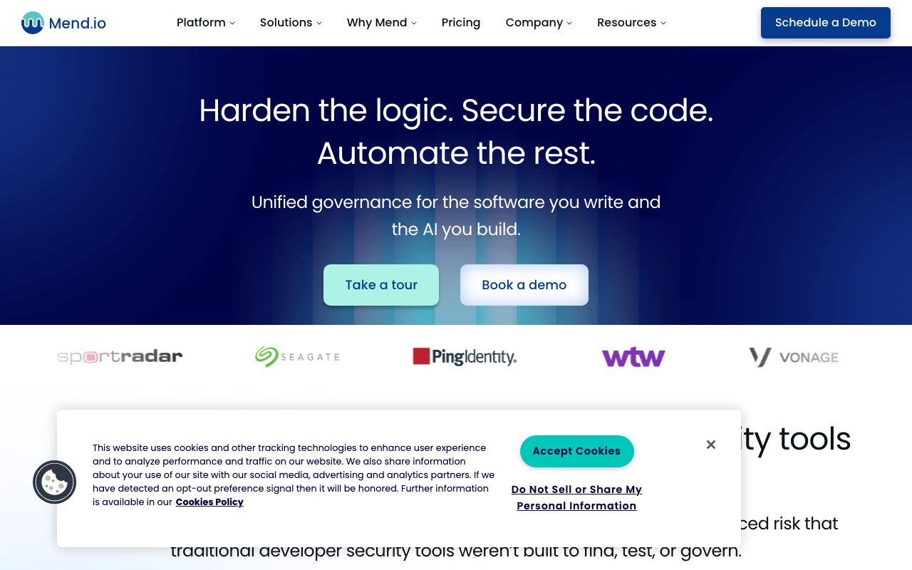 WhiteSource website