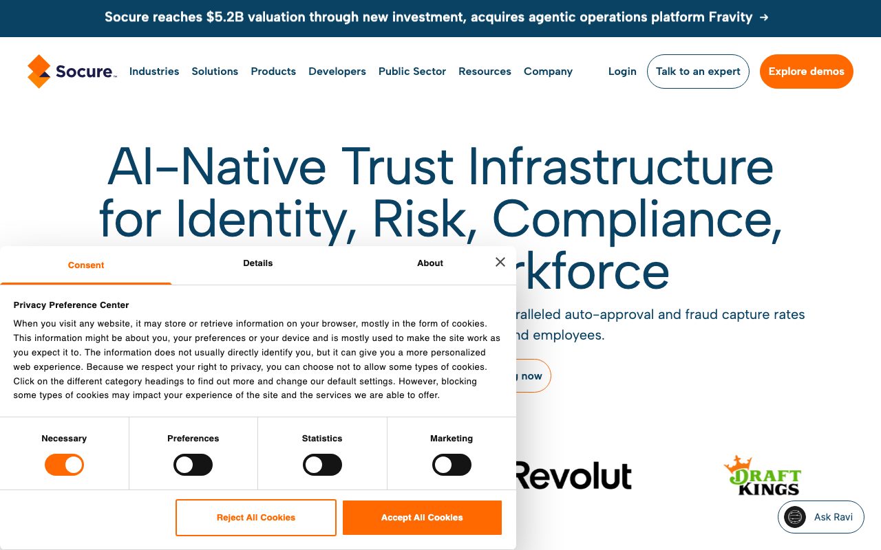 Socure website