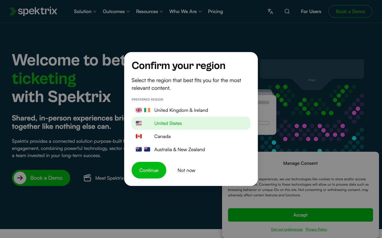 Spektrix website