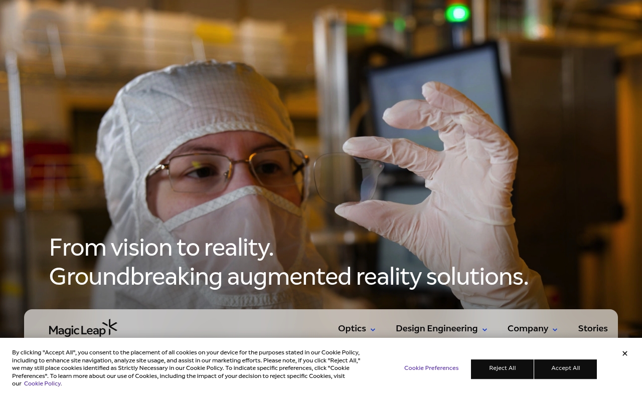 Magic Leap website