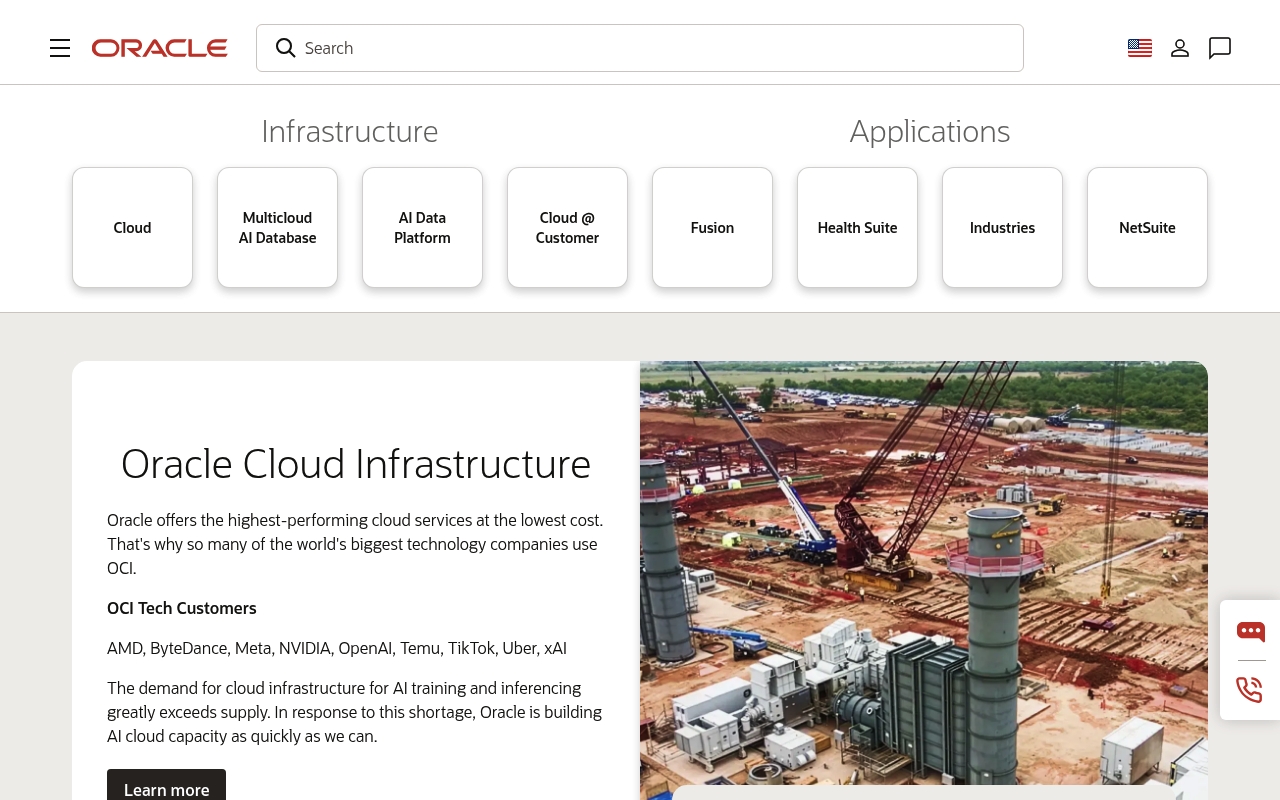 Oracle website