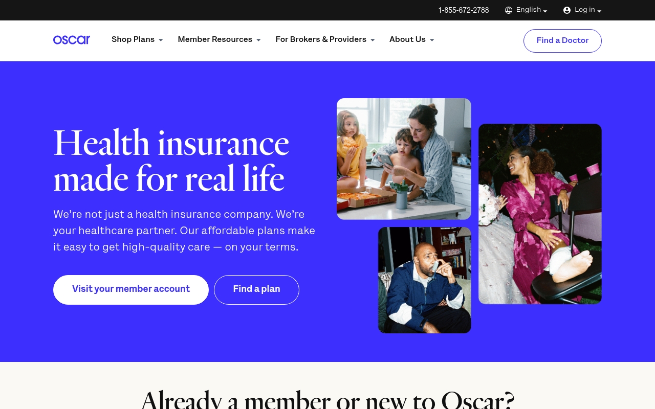 Oscar Health website