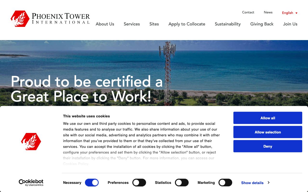 PHOENIX TOWER INTERNATIONAL website
