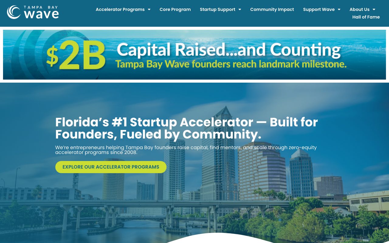 Tampa Bay Wave website