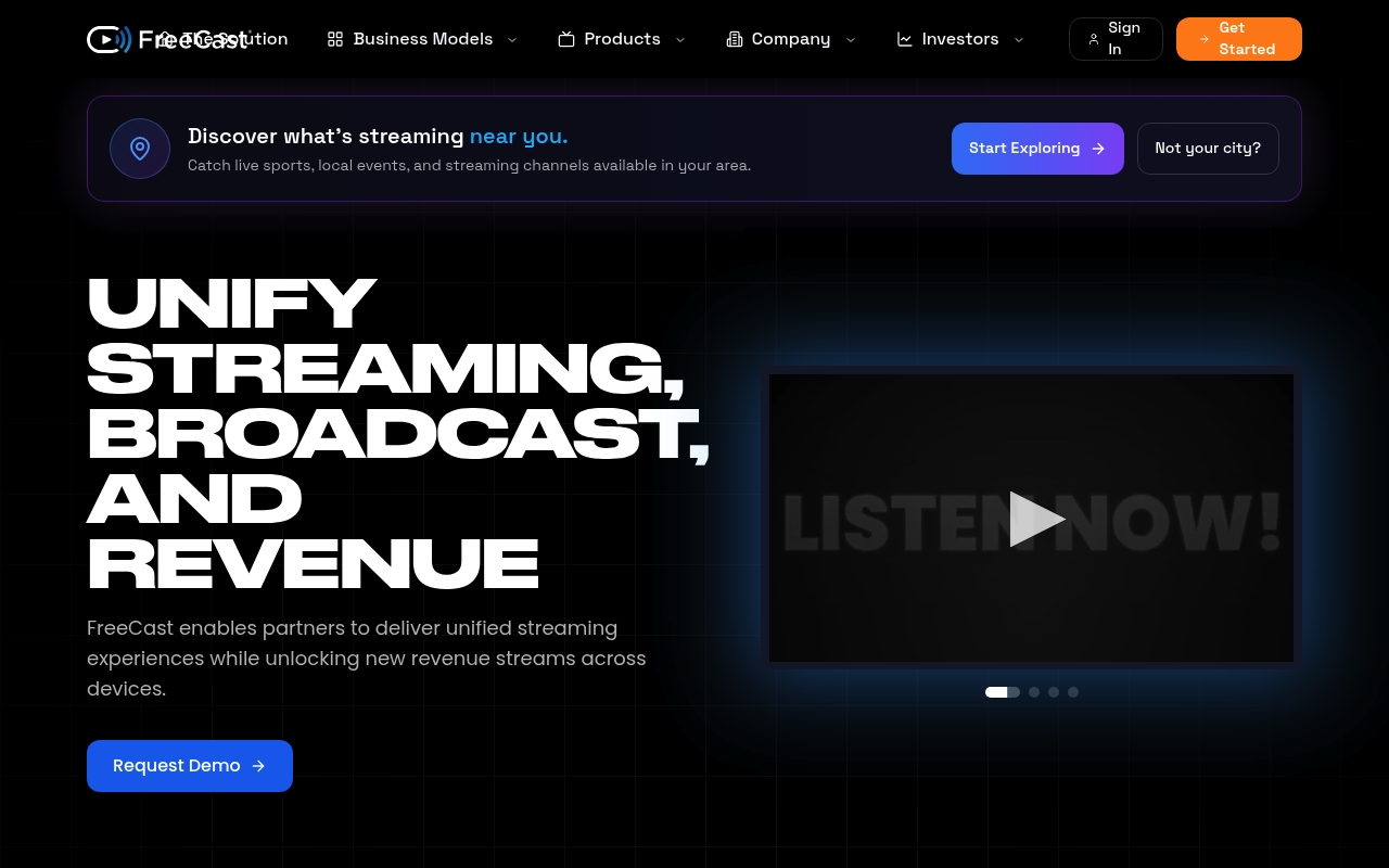 FreeCast Inc website