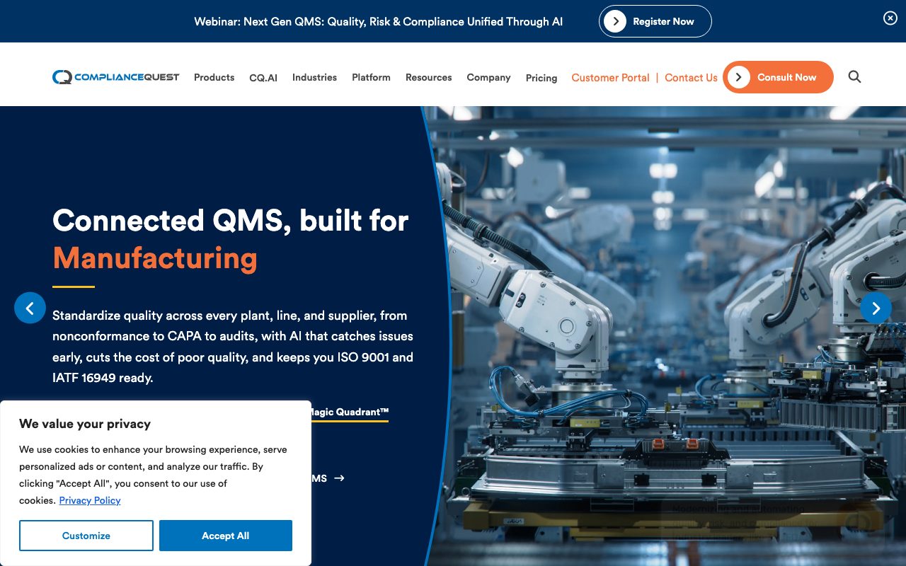 ComplianceQuest website