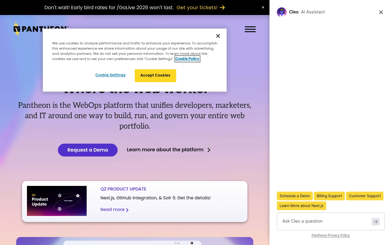 Pantheon website