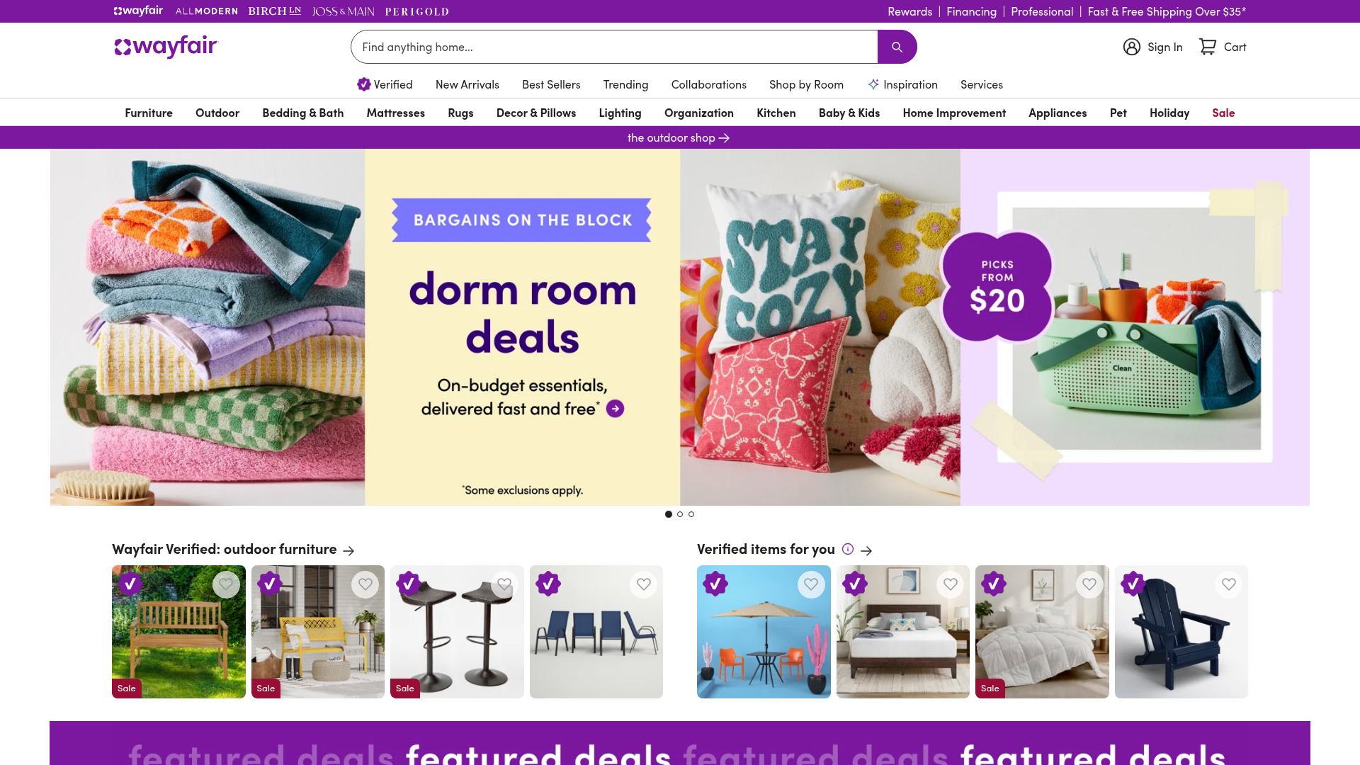 Wayfair Inc. website