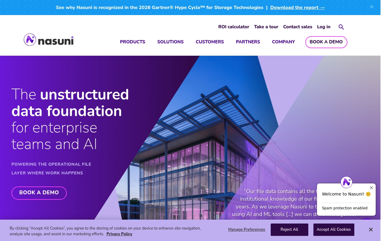 Nasuni website