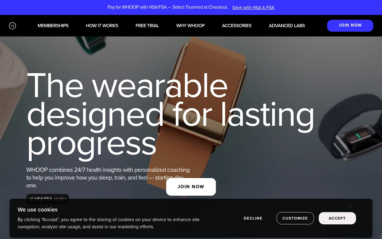 WHOOP website