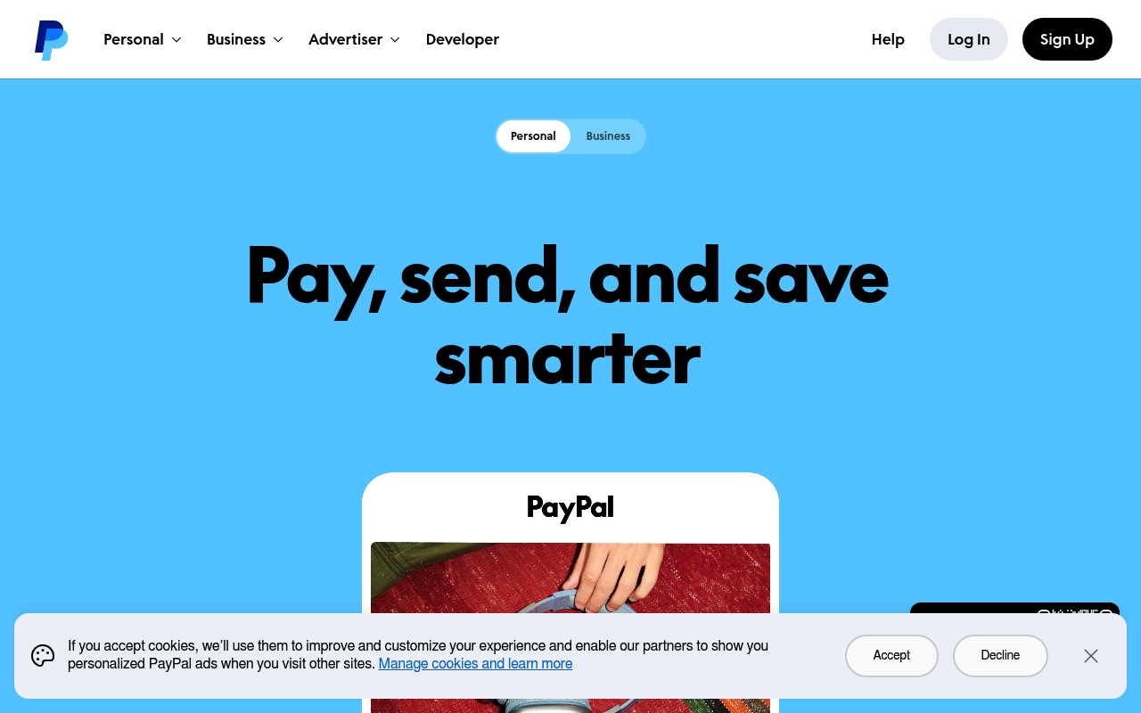PayPal website