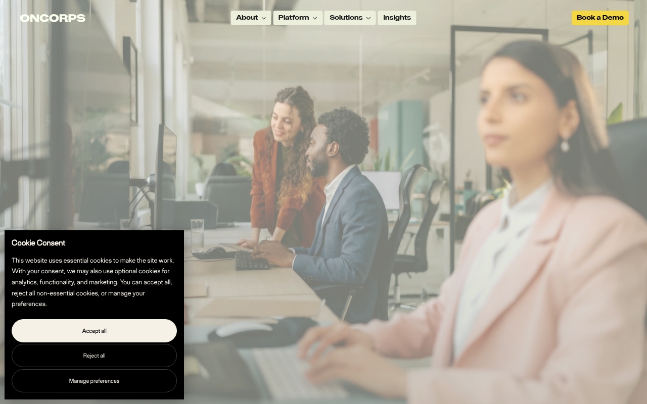 OnCorps website