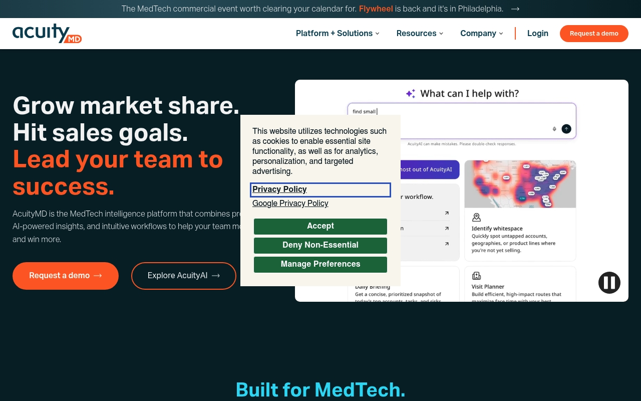 AcuityMD website