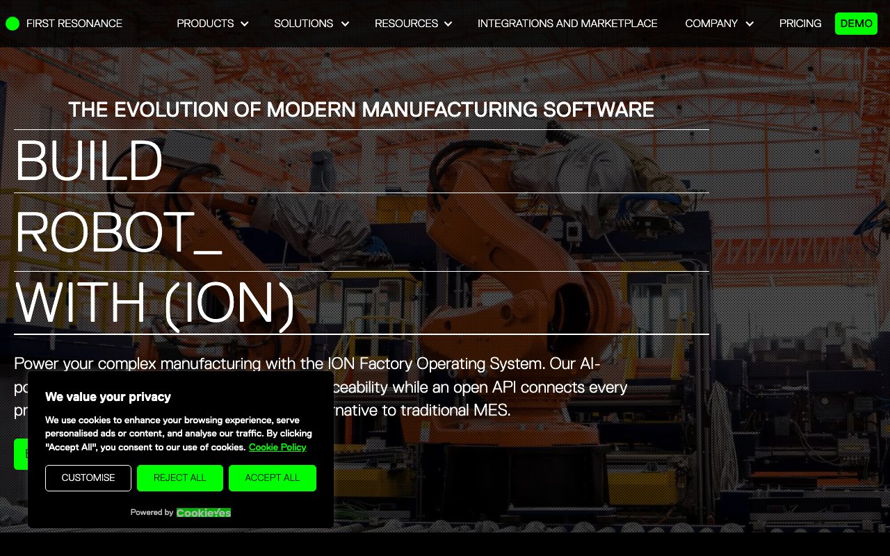 First Resonance website