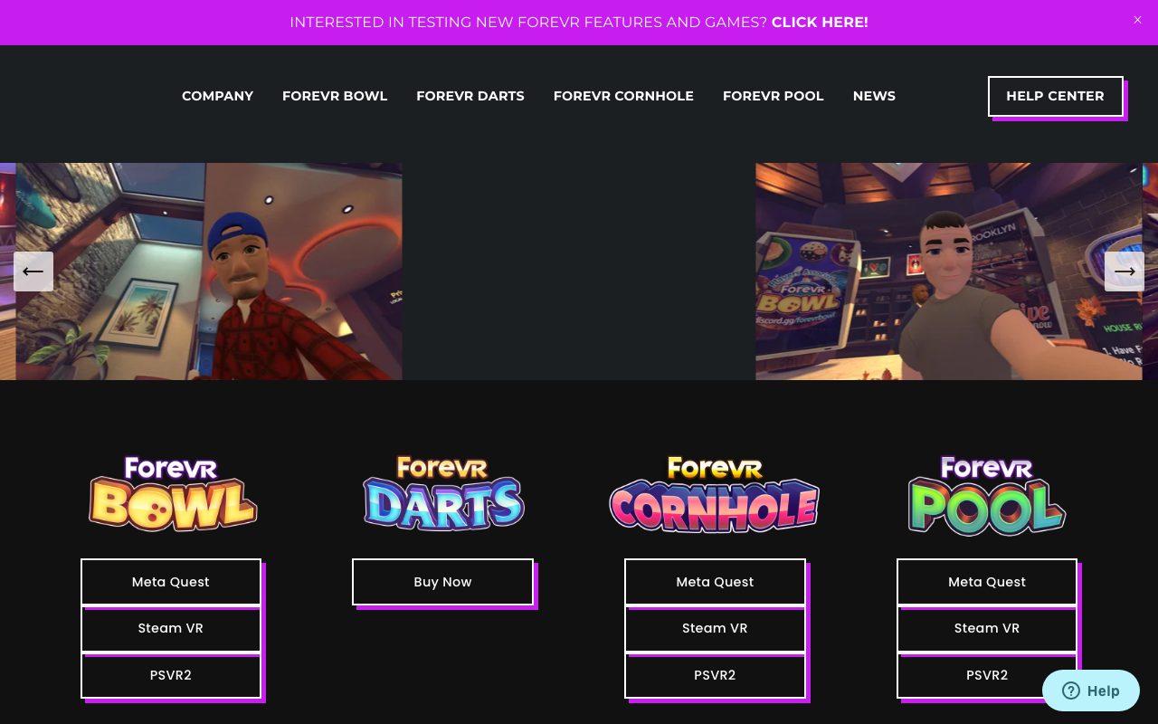 ForeVR Games website