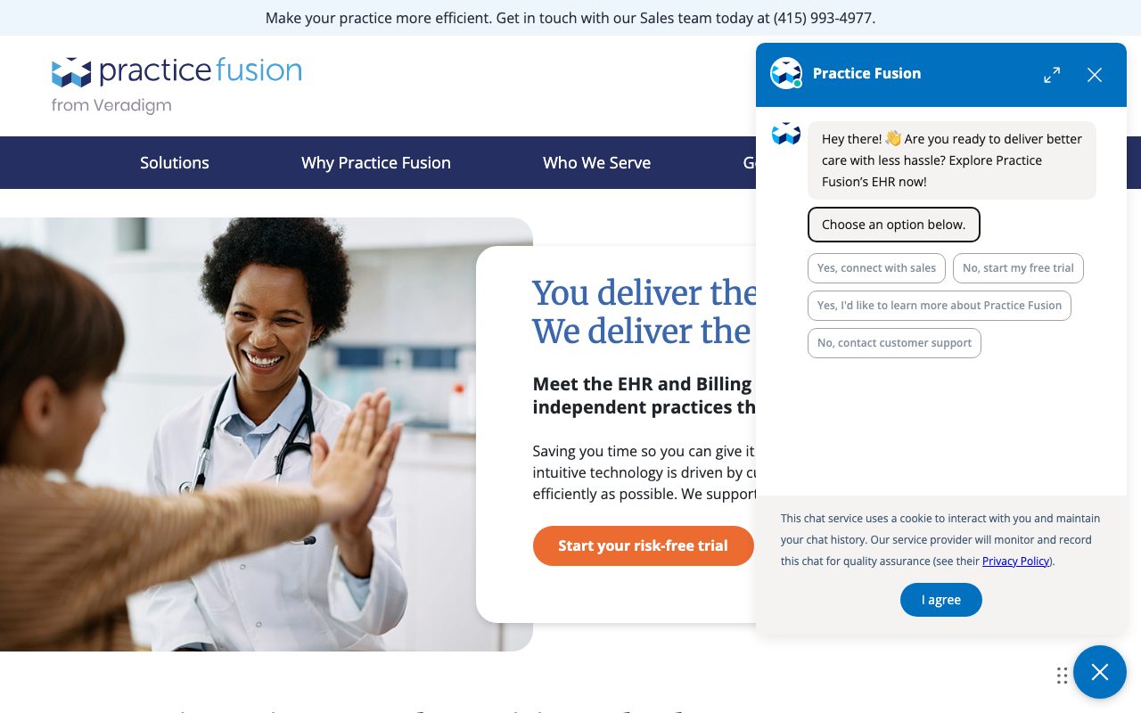 Practice Fusion website