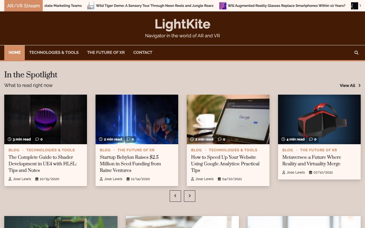 Kite & Lightning website