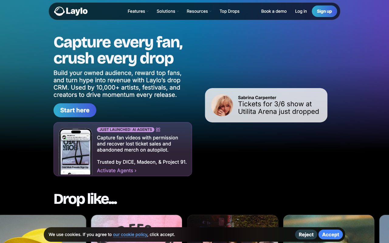 Laylo website