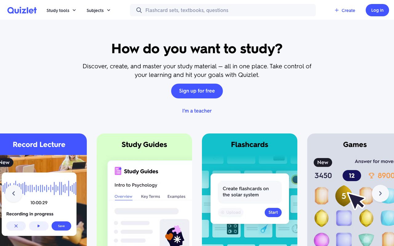Quizlet website