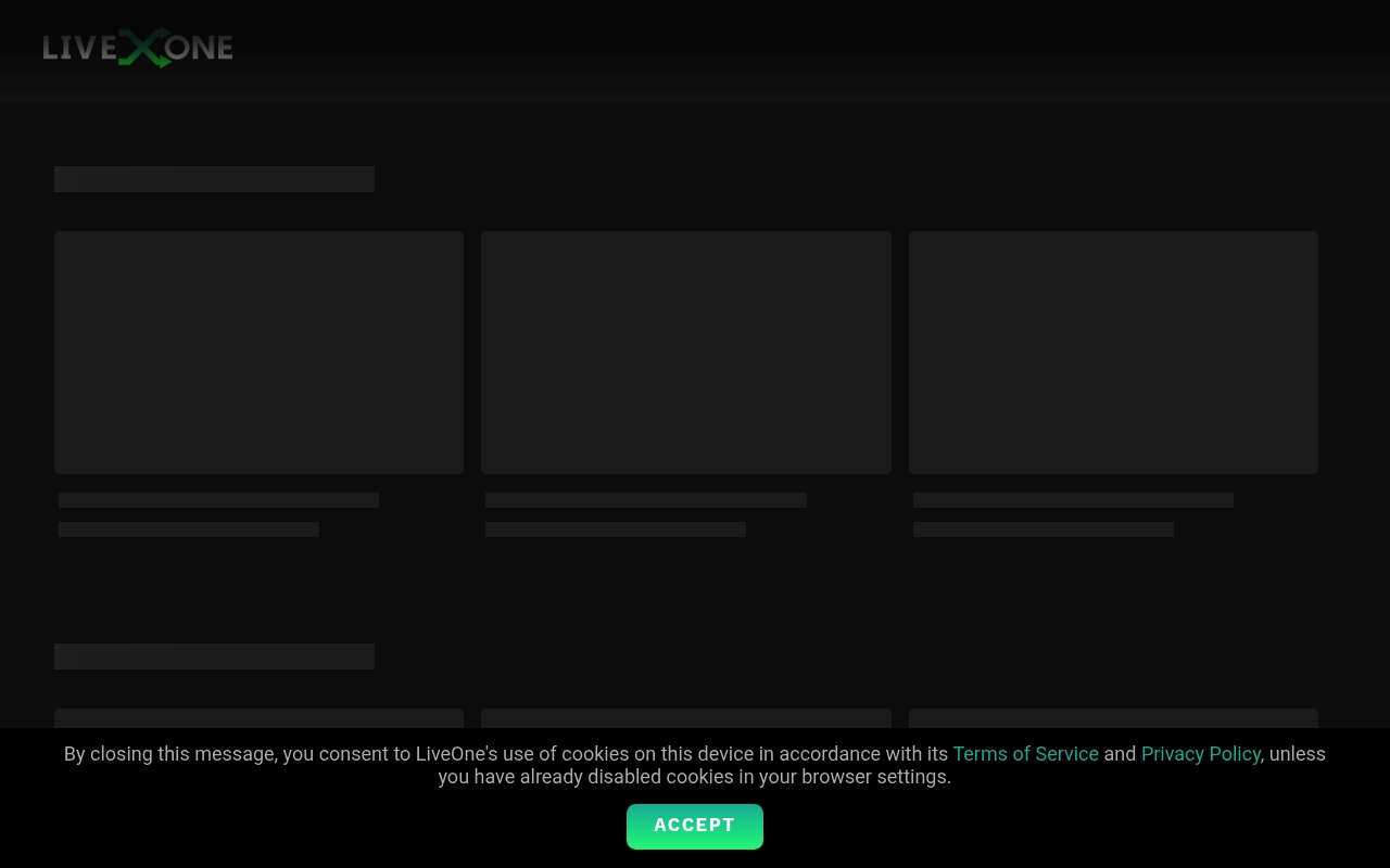 LiveOne website