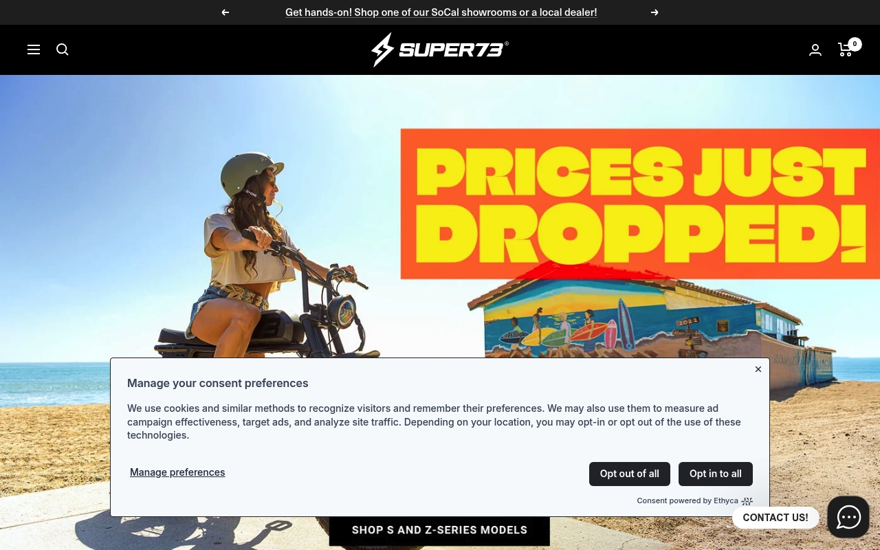 SUPER73 website