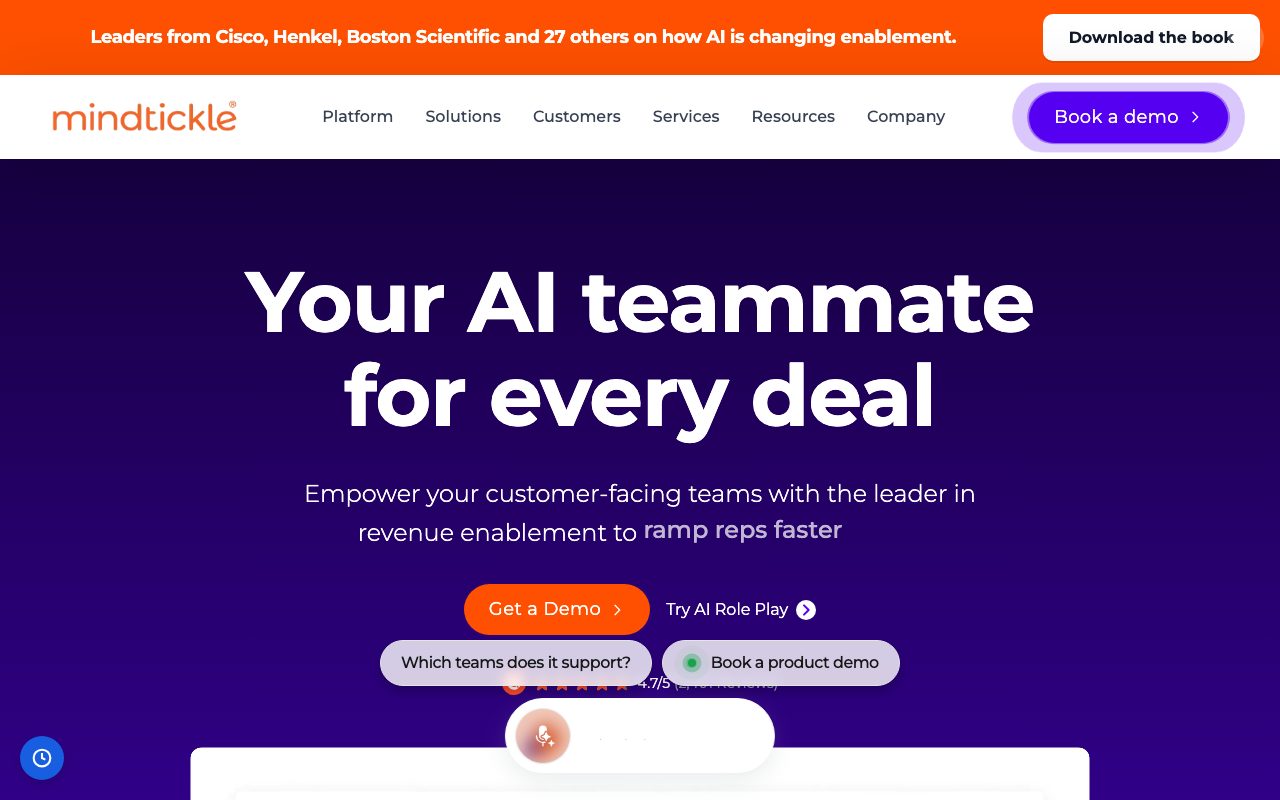 MindTickle website