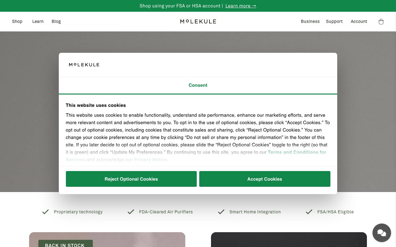 Molekule website