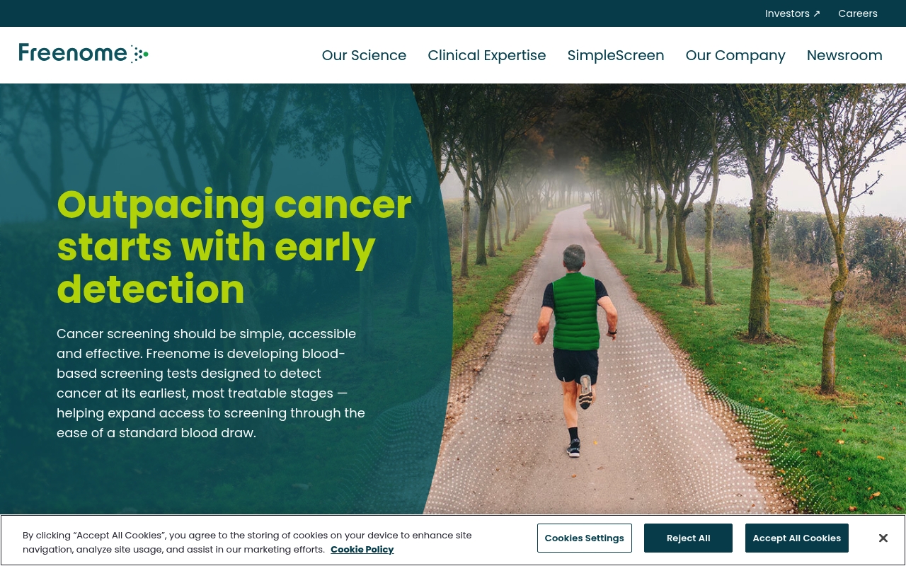 Freenome website