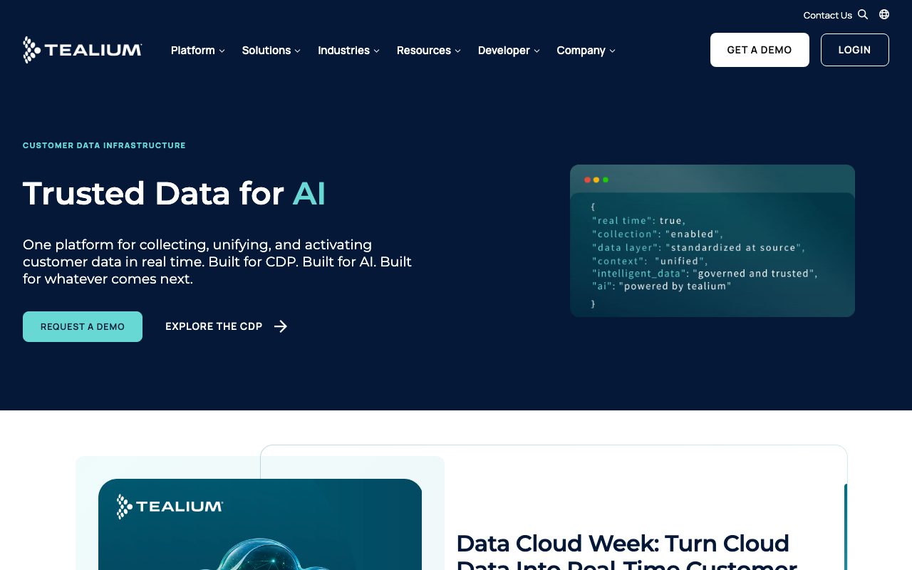 Tealium website