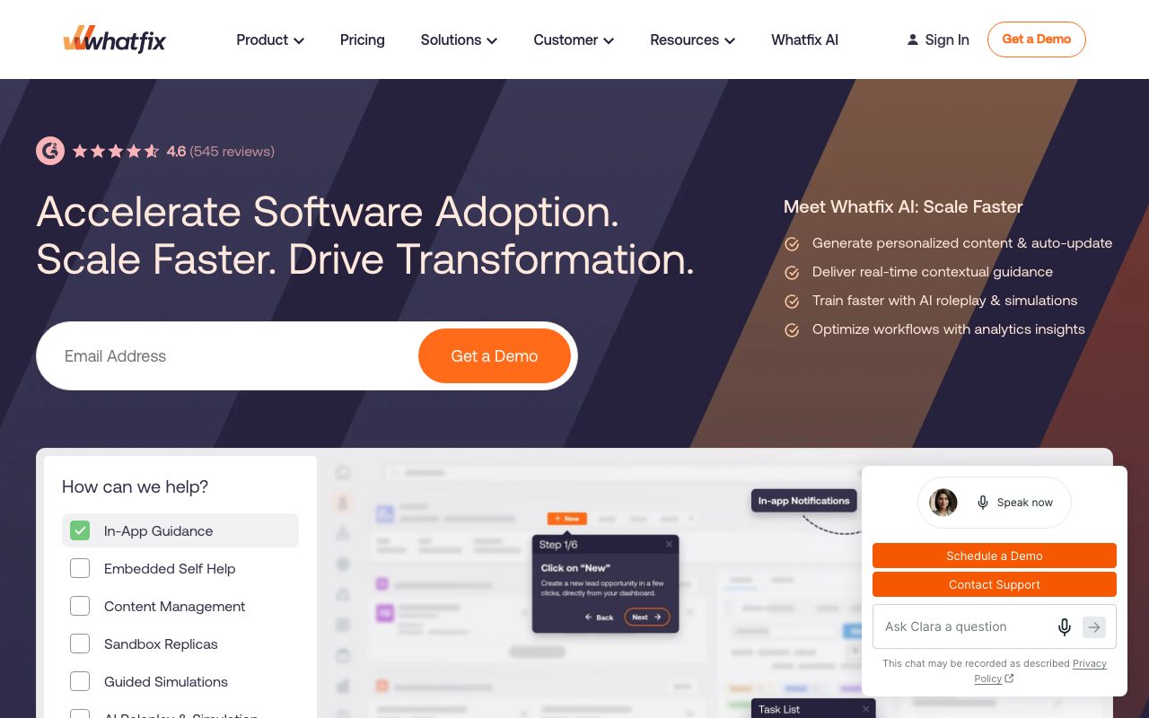 Whatfix website