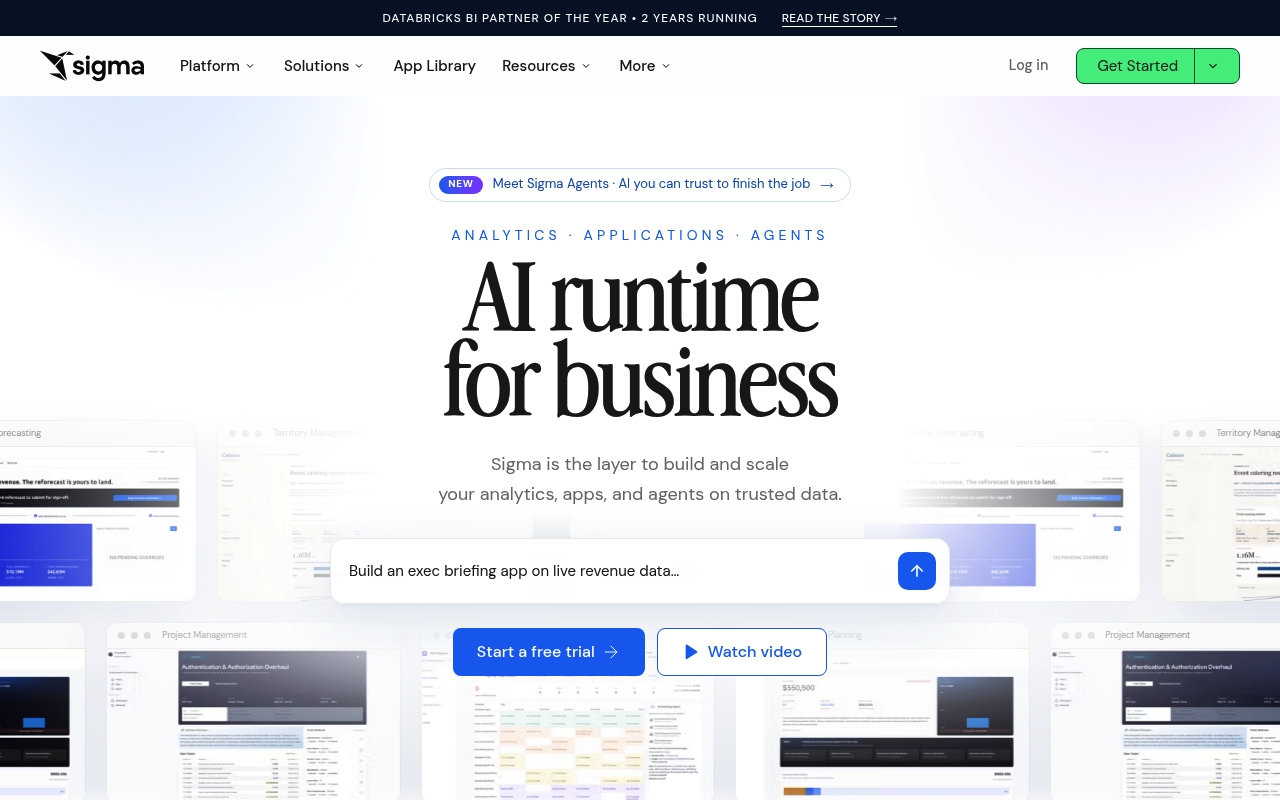 Sigma Computing website
