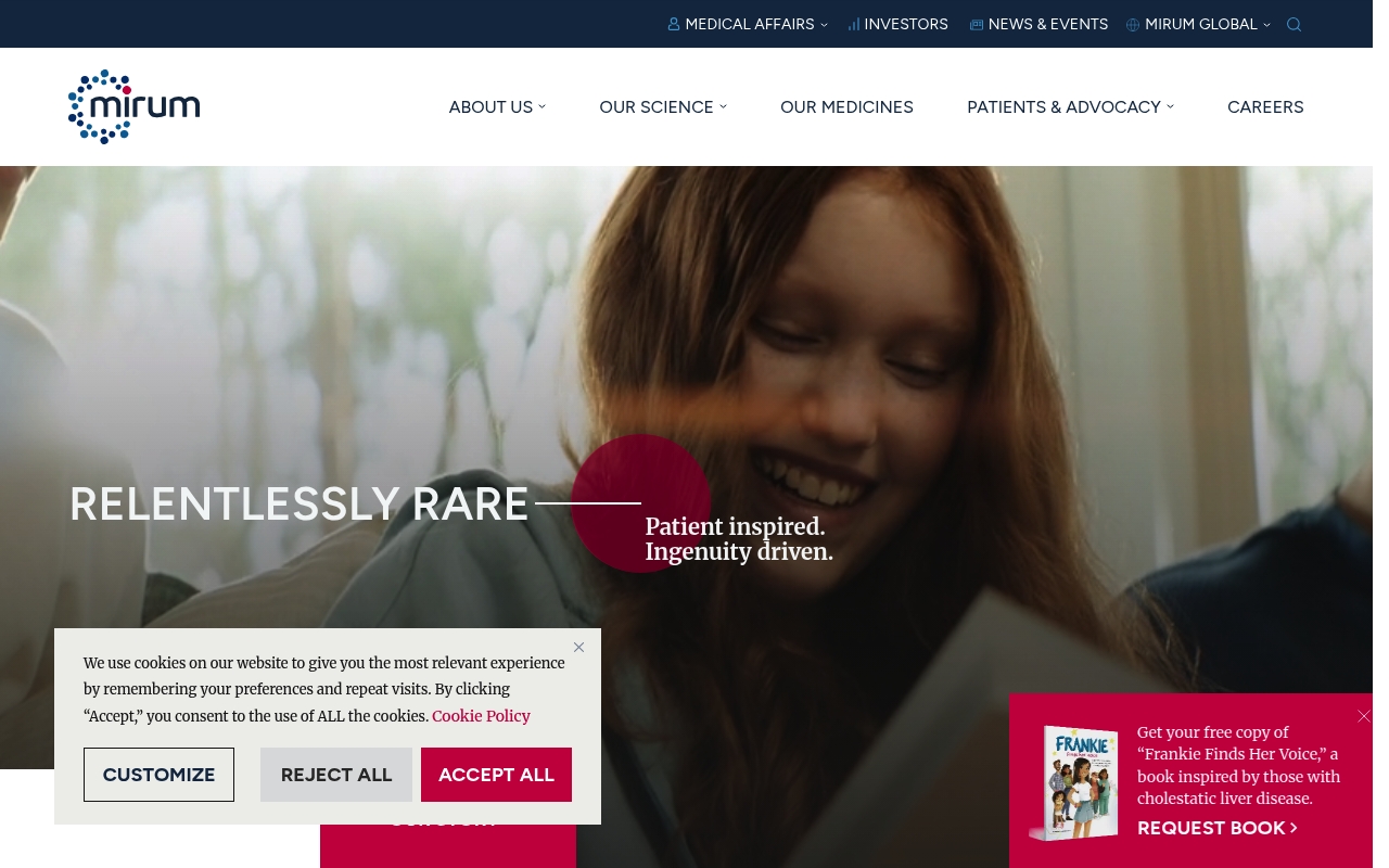 Mirum Pharmaceuticals website