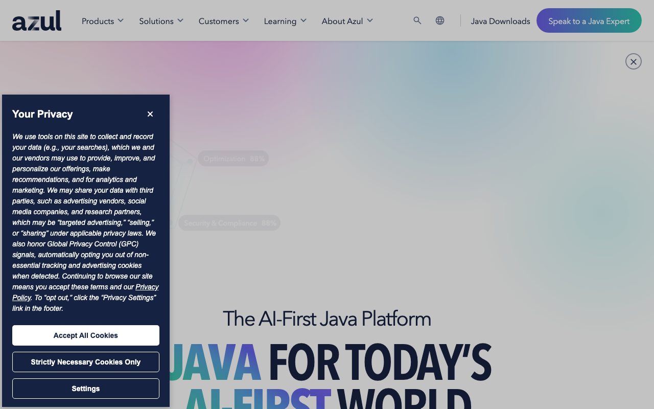 Azul Systems website