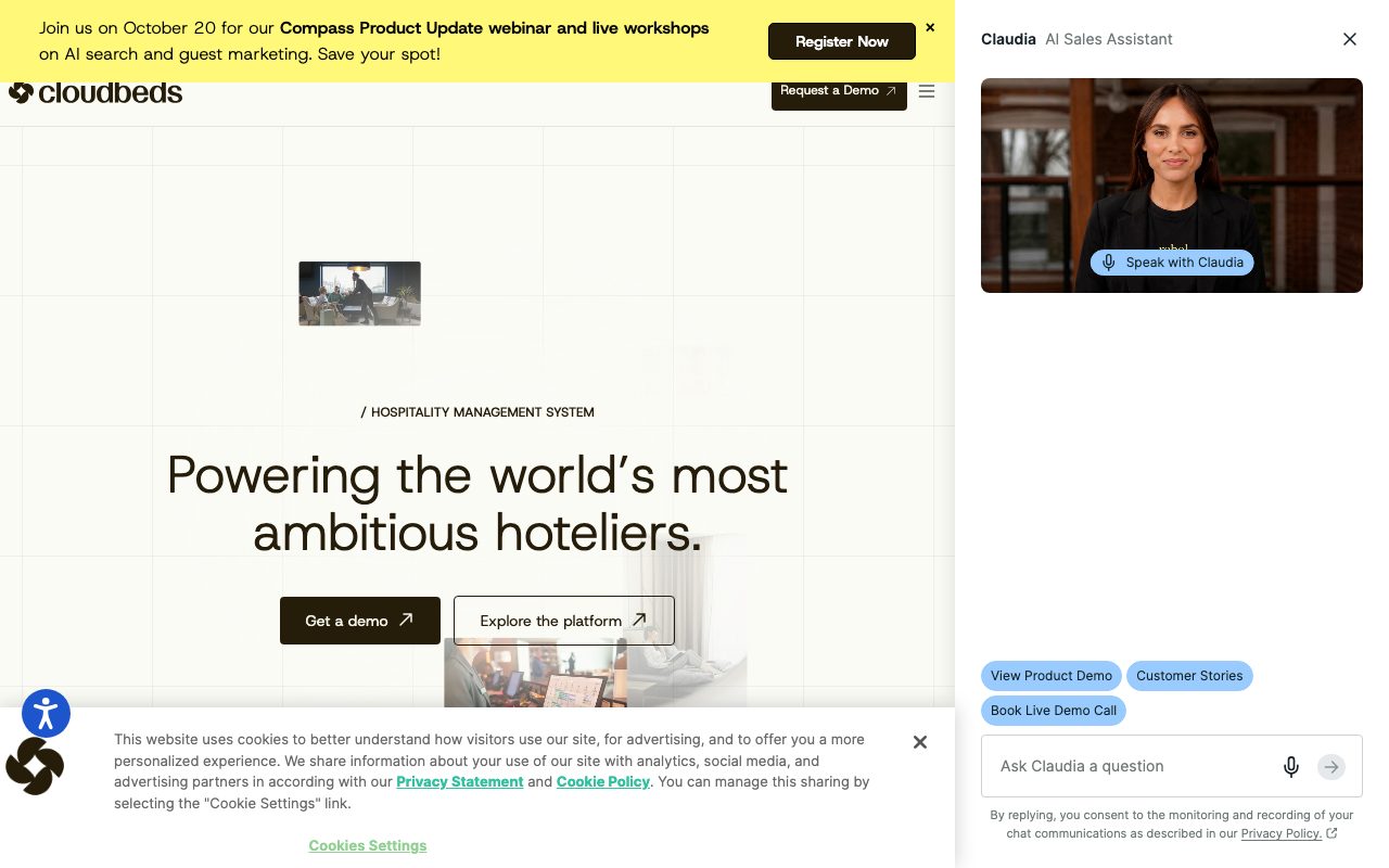 Cloudbeds website