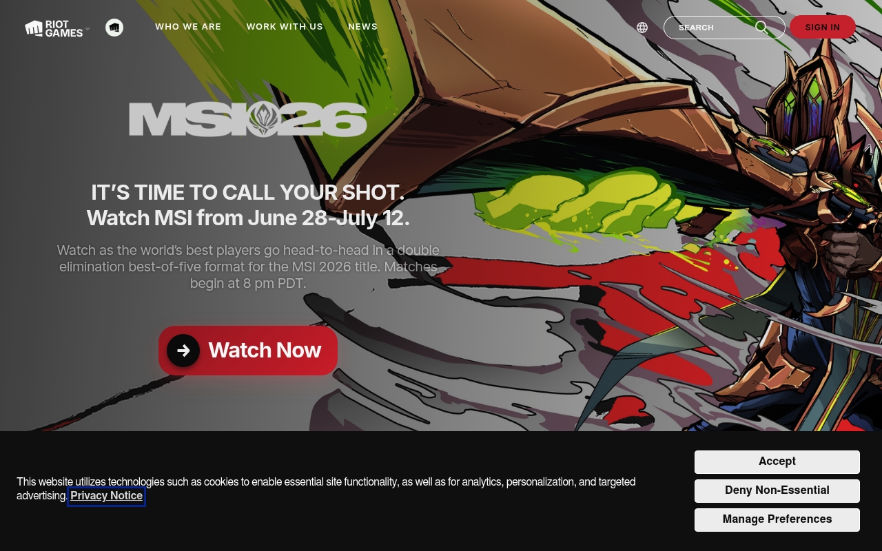 Riot Games website