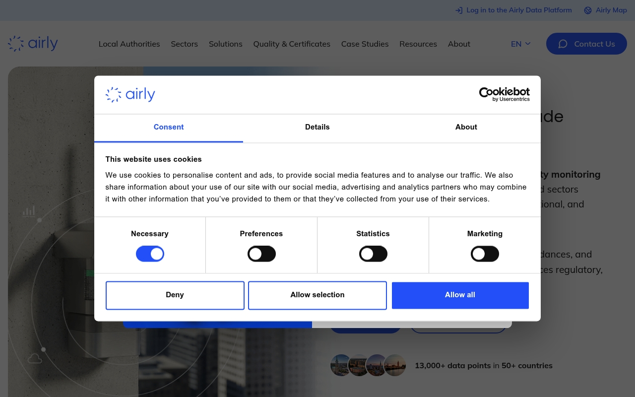Airly website