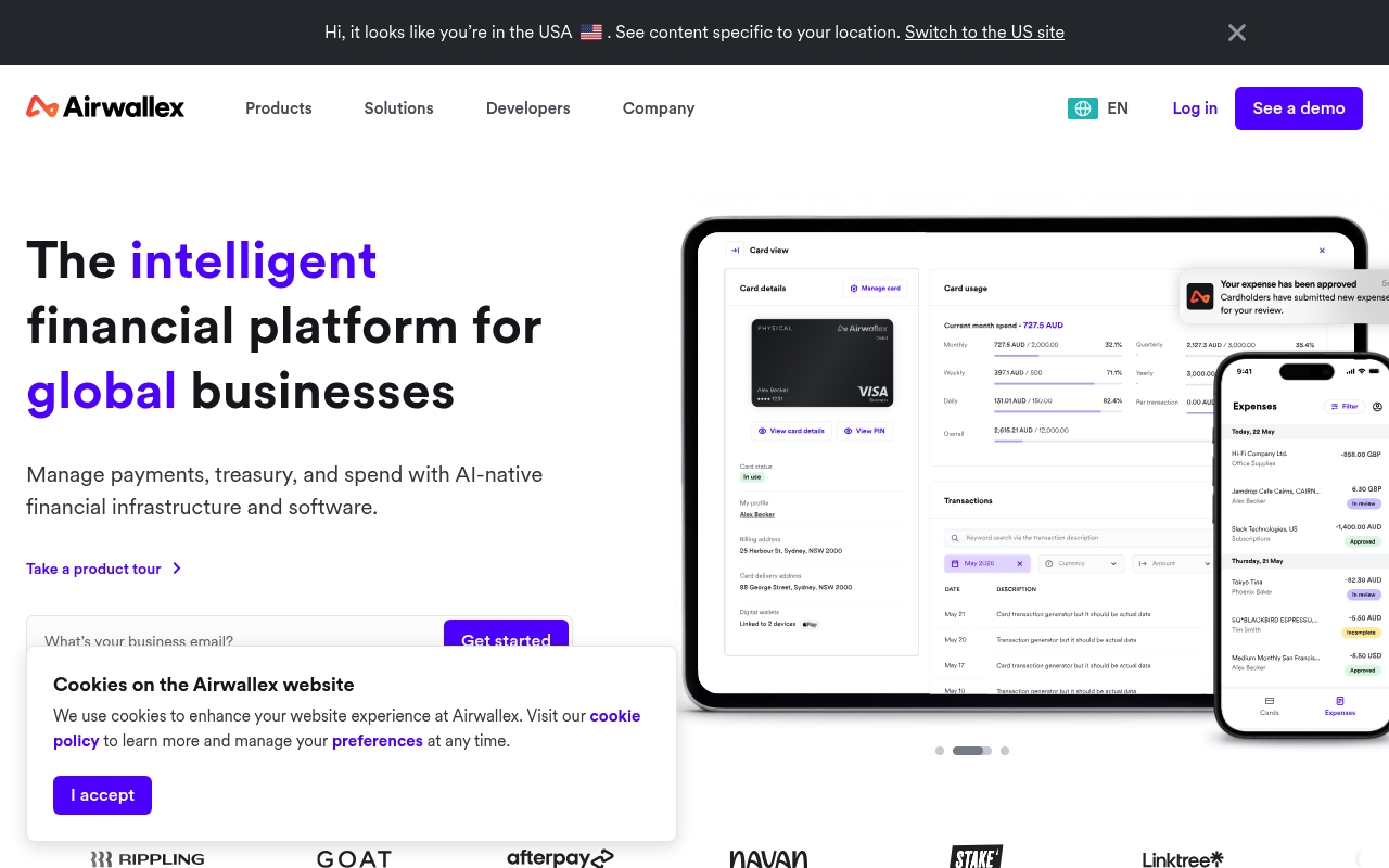 Airwallex website