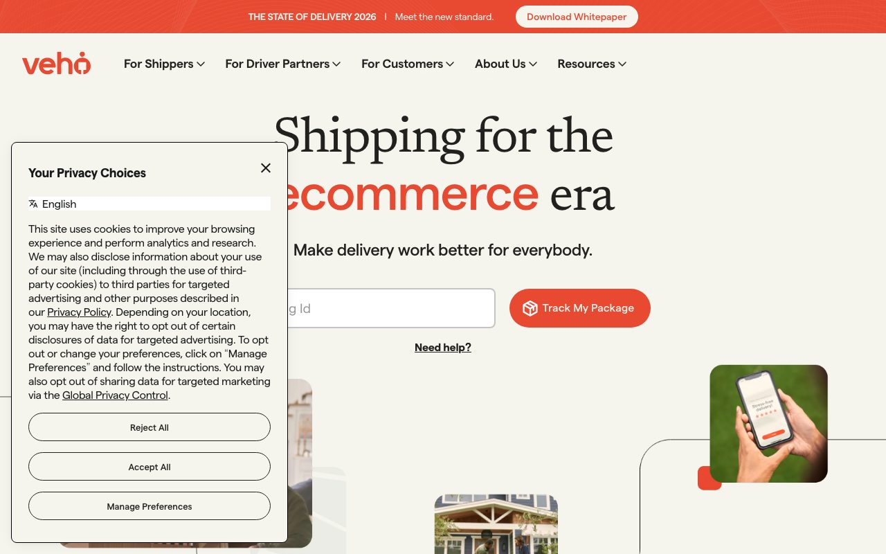 Veho website