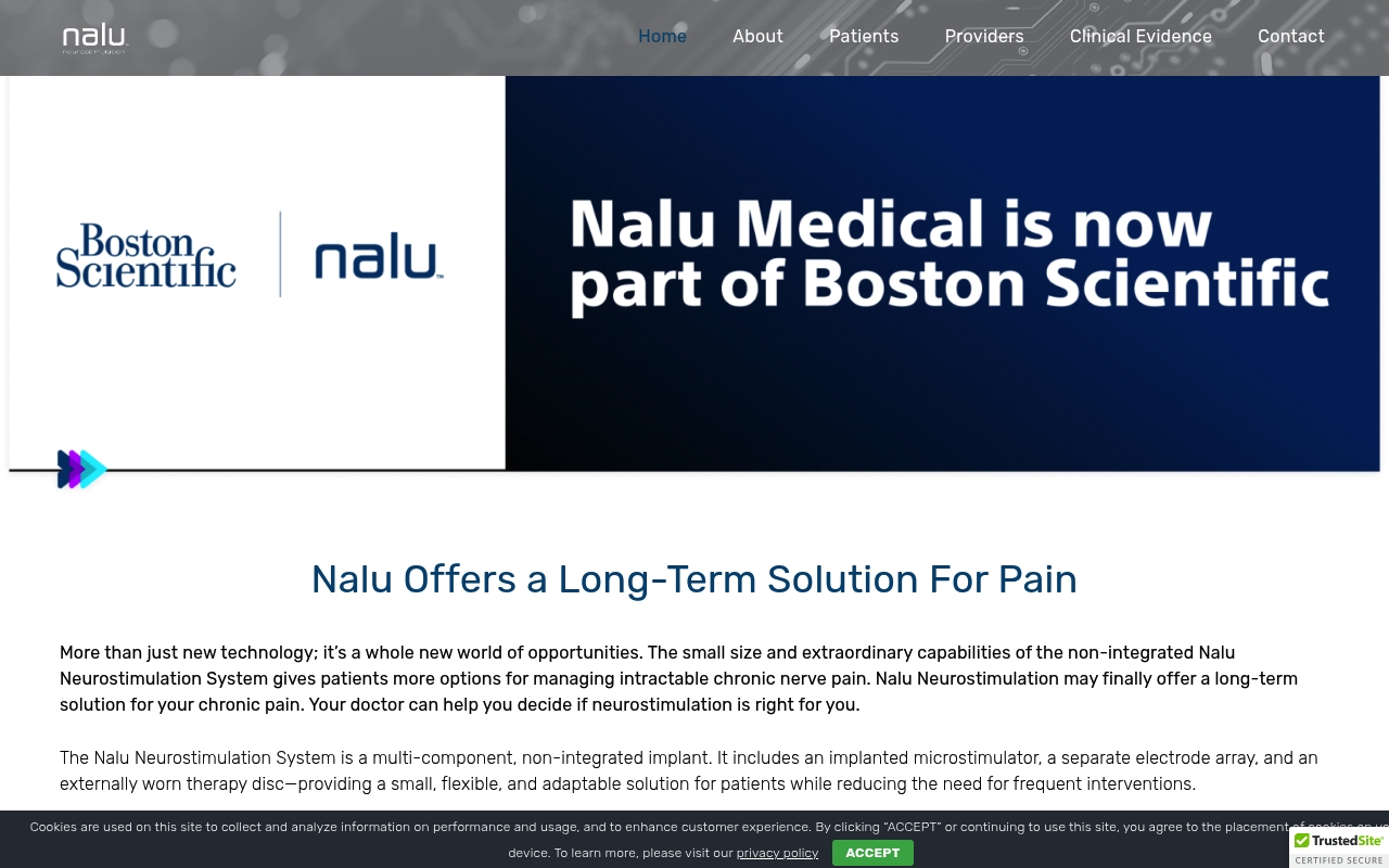 Nalu Medical website