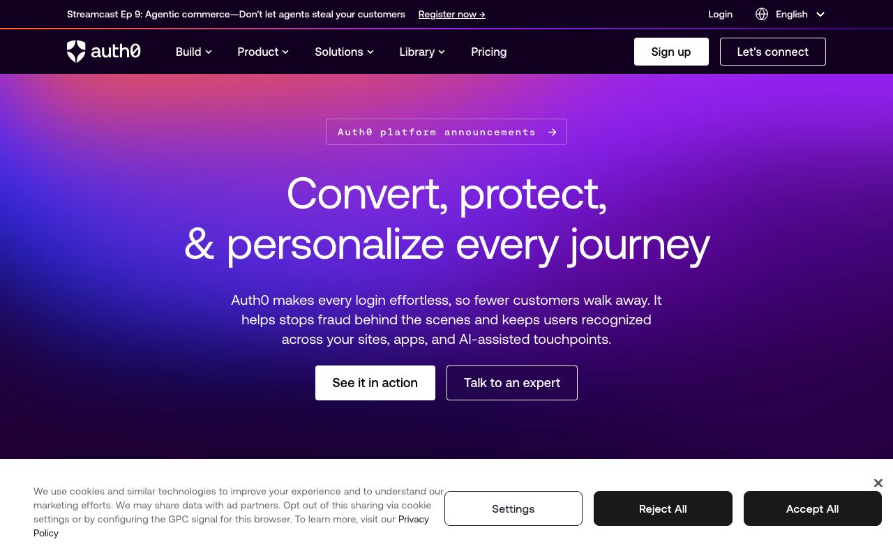 Auth0 website