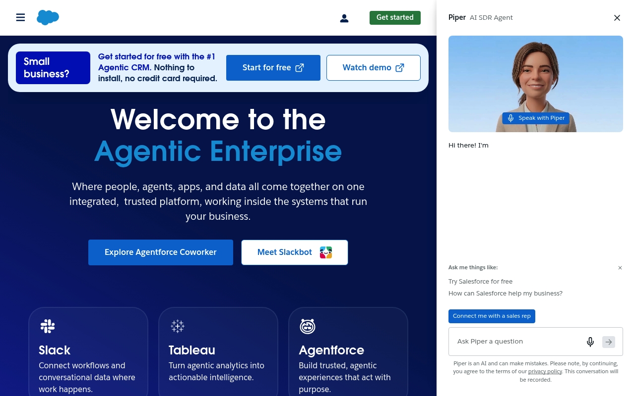 Salesforce website
