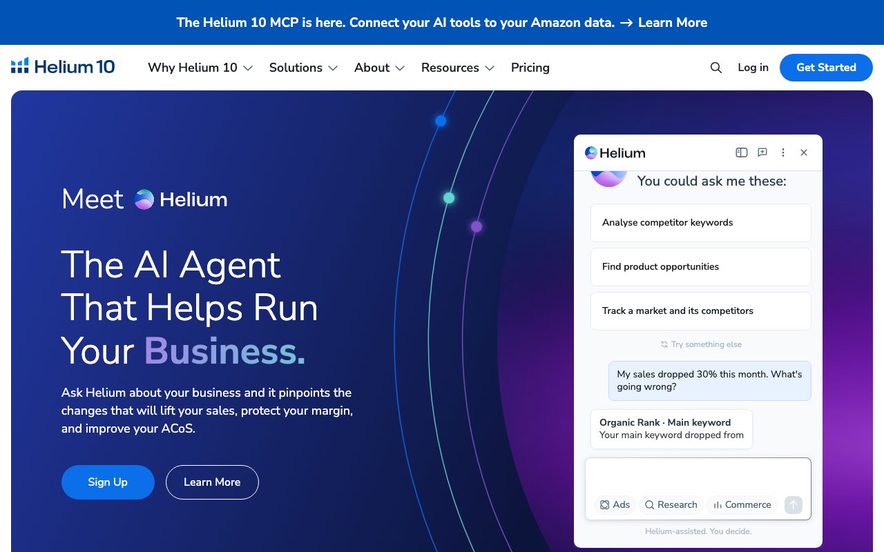 Helium 10 website