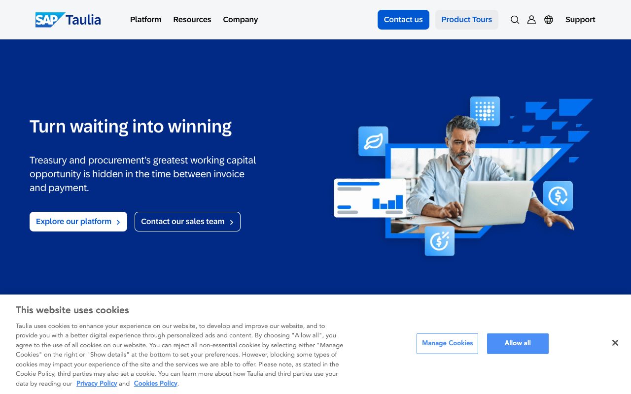 Taulia website