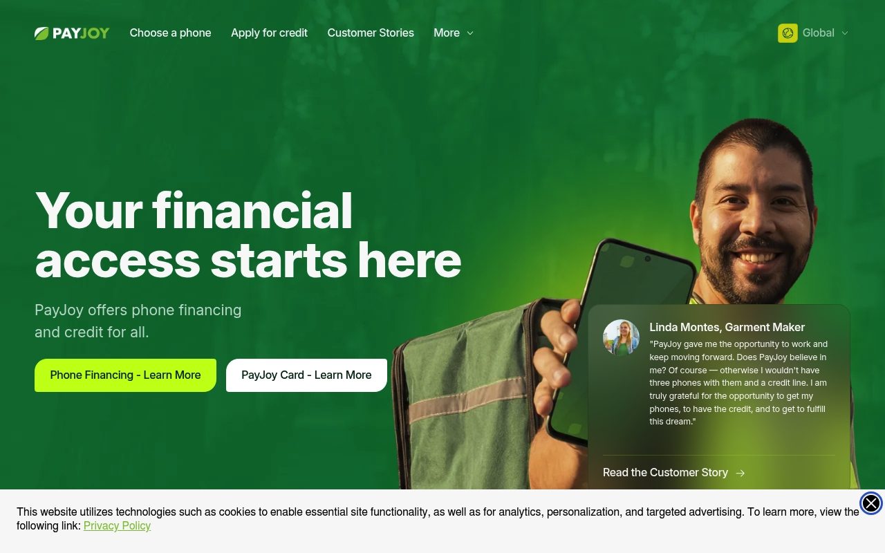 PayJoy website