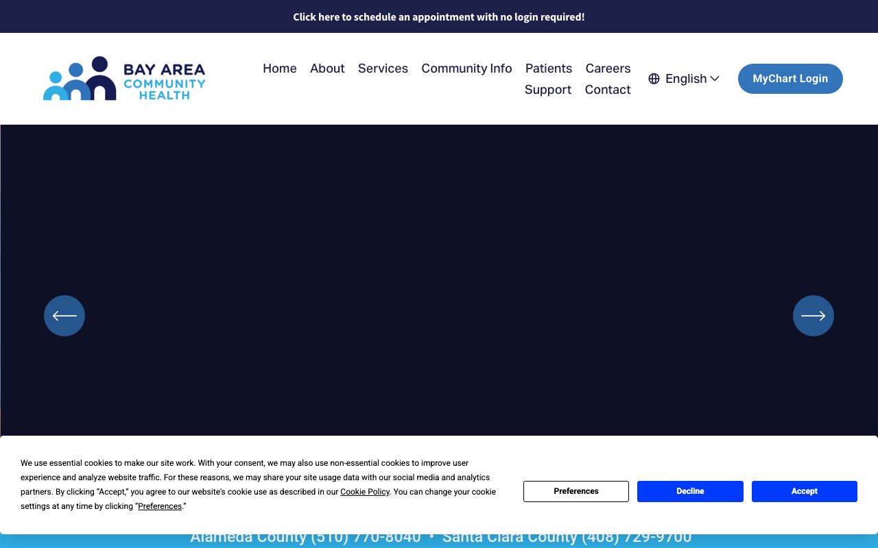 Bay Area Community Health website