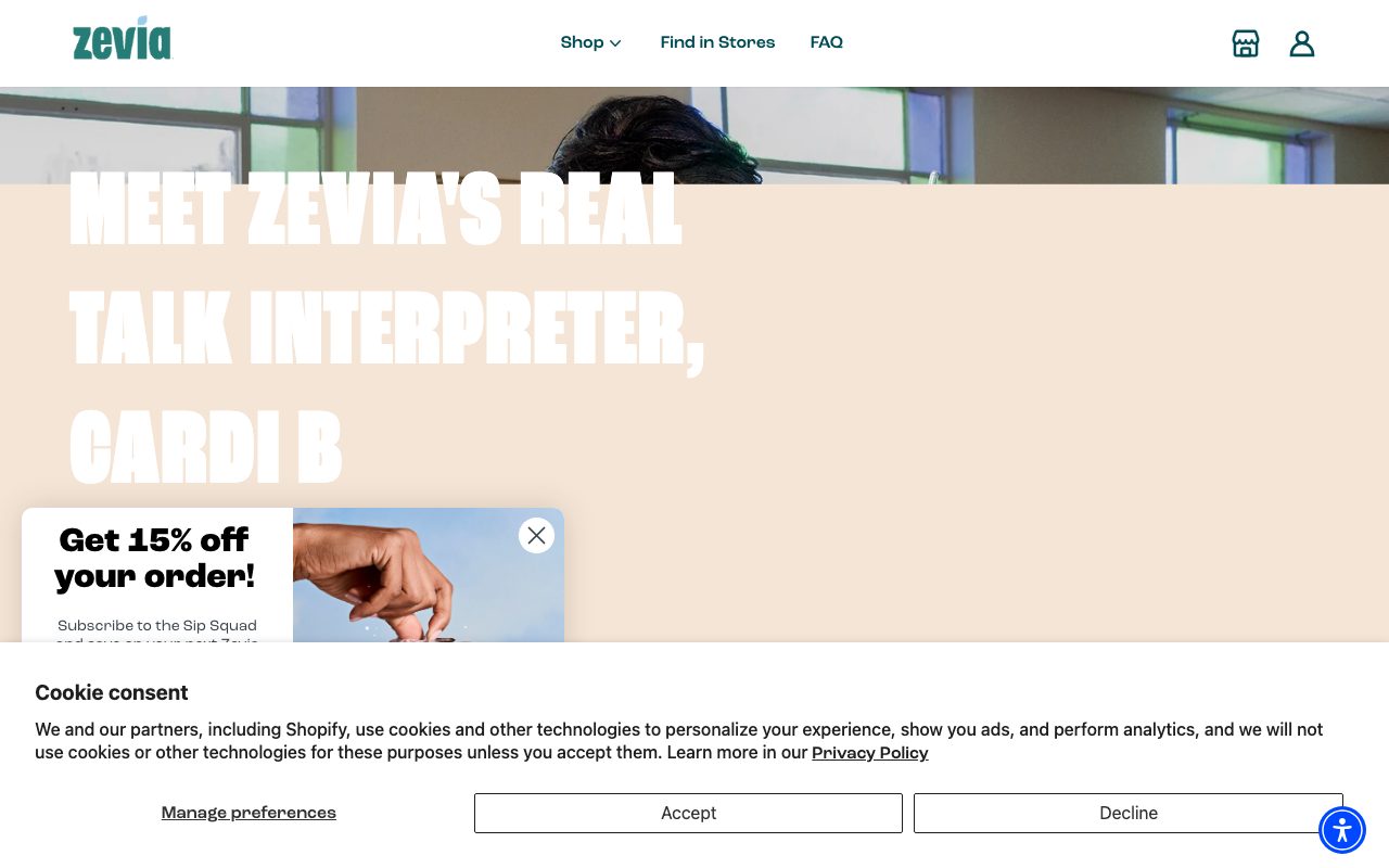 Zevia website