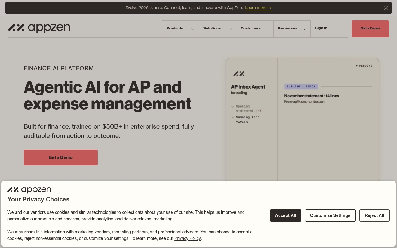 AppZen website