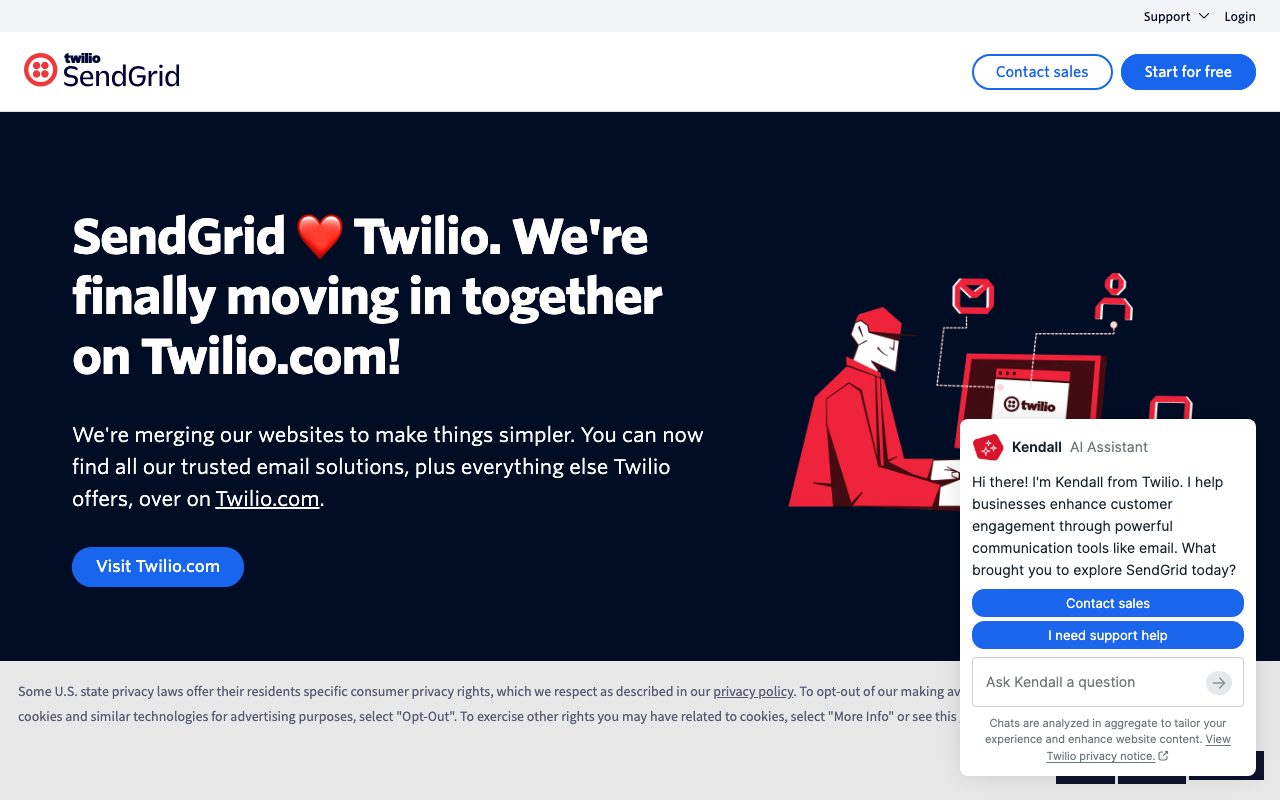 Sendgrid website