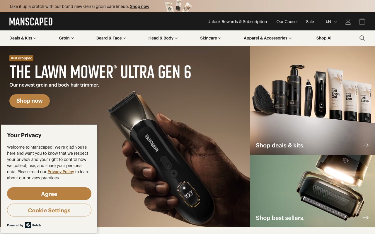 MANSCAPED website