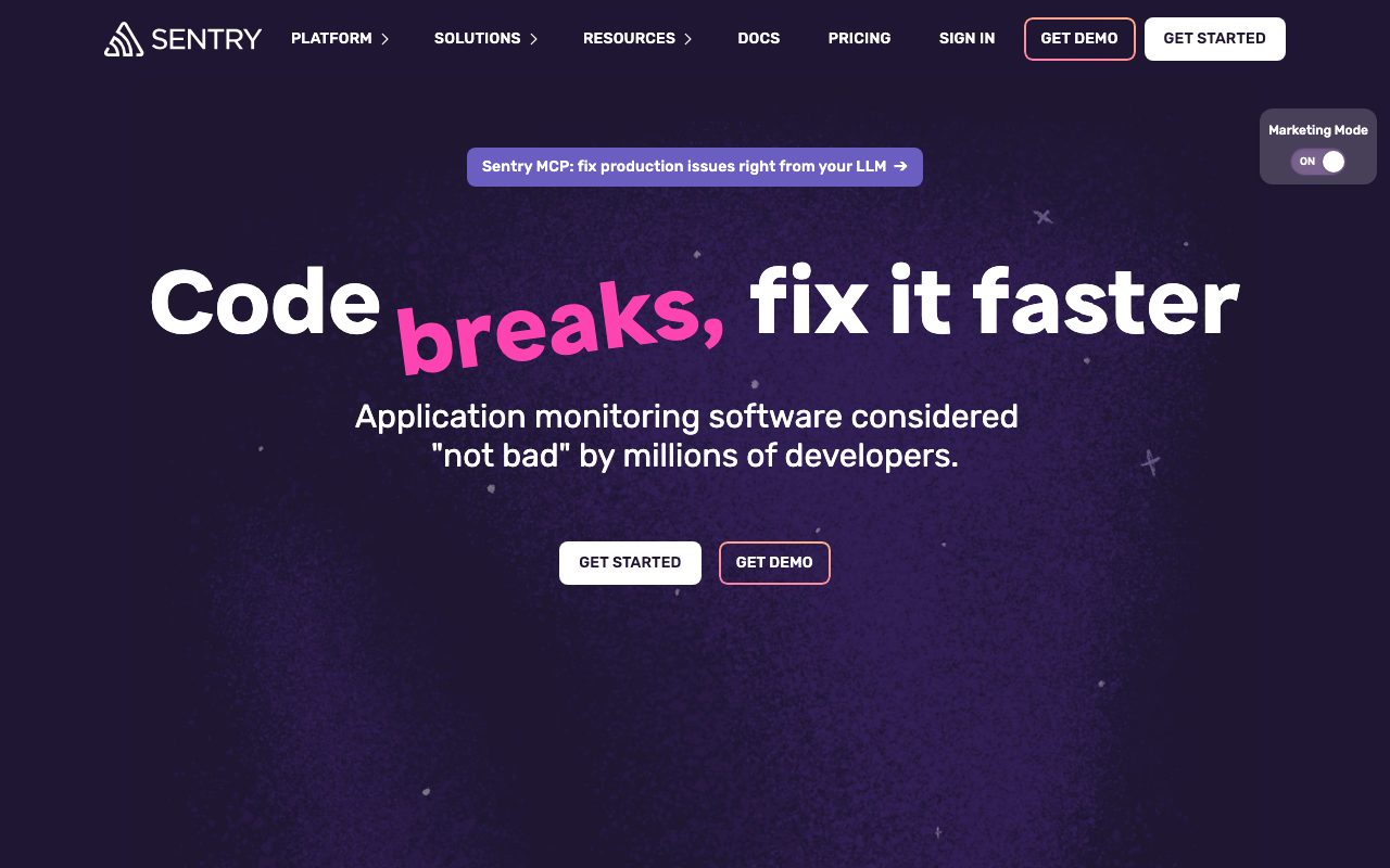 Sentry website